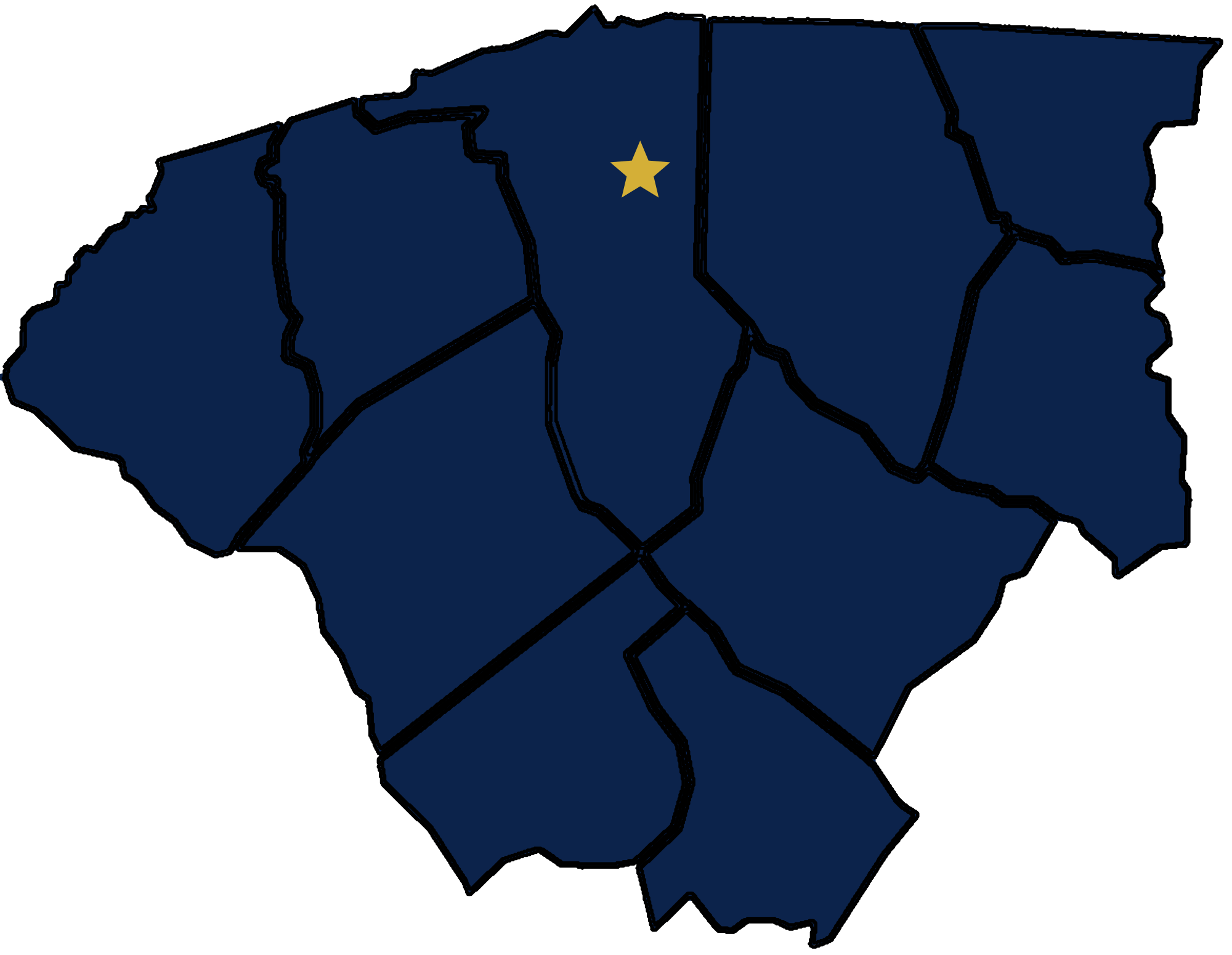 Upstate South Carolina service area map